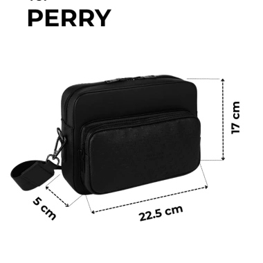 Túi Hộp Da PU Đeo Chéo Perry Nam Nữ Monogram – Đựng Phone iPad, Đi Chơi, Giá chỉ 310.000đ – MONZI 9