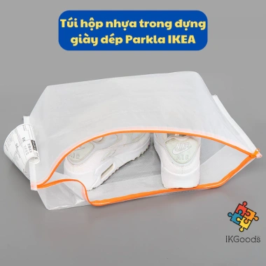Túi hộp nhựa trong Parkla IKEA Đựng giày dép bảo quản tiện lợi, giảm giá 40k