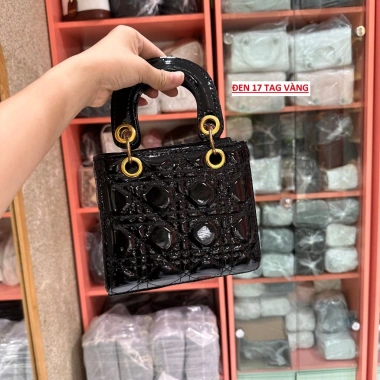 Túi hộp vuông da bóng da lì hiện đại, móc 4 chữ xinh CV24-LDB - Đủ size, giá 82k