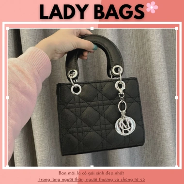 Túi hộp vuông da bóng da lì hiện đại, móc 4 chữ xinh CV24-LDB - Đủ size, giá 82k