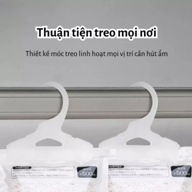 Túi Hút Ẩm Khử Mùi GoMarket 2 Ngăn Chống ẩm mốc – Móc treo tủ quần áo, tủ giày, 9.000₫