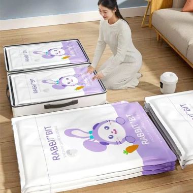 Túi hút chân không 2 lớp khóa zip Đựng quần áo, chăn màn không cần bơm, 29.000₫