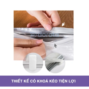Túi hút chân không 2 lớp khóa zip Đựng quần áo, chăn màn không cần bơm, 29.000₫