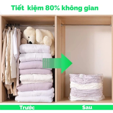 Túi hút chân không 2 lớp khóa zip Elas House - Đựng quần áo, bọc chăn màn, không cần bơm, giảm giá 25k 4