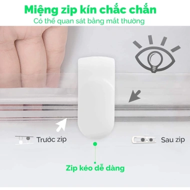 Túi hút chân không 2 lớp khóa zip Elas House - Đựng quần áo, bọc chăn màn, không cần bơm, giảm giá 25k 5