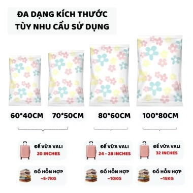 Túi Hút Chân Không 4 Size Tiện Lợi, Dày Cao Cấp M003 - Giá Ưu Đãi 10.900đ