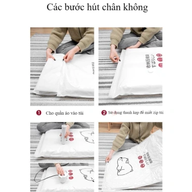 Túi hút chân không bảo quản quần áo, chăn, gối - Tiết kiệm không gian, chỉ 20.000₫