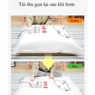 Túi hút chân không bảo quản quần áo, chăn, gối - Tiết kiệm không gian, chỉ 20.000₫ 4 Túi hút chân không bảo quản quần áo, chăn, gối - Tiết kiệm không gian, chỉ 20.000₫ 4