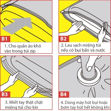 Túi Hút Chân Không Bảo Quản Quần Áo, Chăn Màn - Tiết Kiệm Diện Tích, 26.000₫ 6