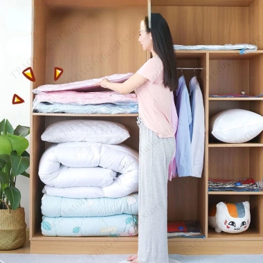 Túi hút chân không công nghệ Nhật Bản - Bảo quản chăn ga gối, chống ẩm, dùng lại - Giá chỉ 16.000đ