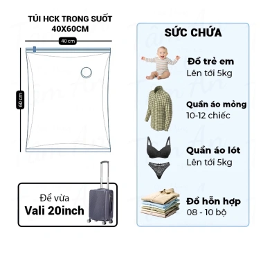 Túi hút chân không đa năng đựng quần áo, chăn gối - Tiện dụng, giảm giá 15.000 VND