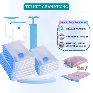 Túi hút chân không đa năng đựng quần áo, chăn gối - Tiết kiệm không gian, chỉ 25.000 VND 5