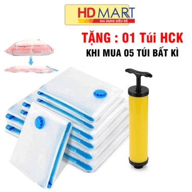 Túi hút chân không đa năng, gọn gàng đựng quần áo, chăn gối, chống ẩm mốc, tiết kiệm không gian - Giá 16.000 VND