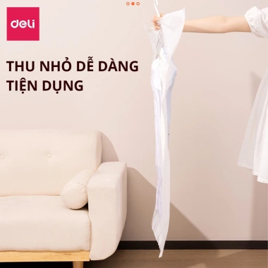 Túi Hút Chân Không Deli có Móc Treo, bảo quản quần áo, áo dạ, áo vét chống nấm mốc, bụi bẩn 8 Túi Hút Chân Không Deli có Móc Treo, bảo quản quần áo, áo dạ, áo vét chống nấm mốc, bụi bẩn 8