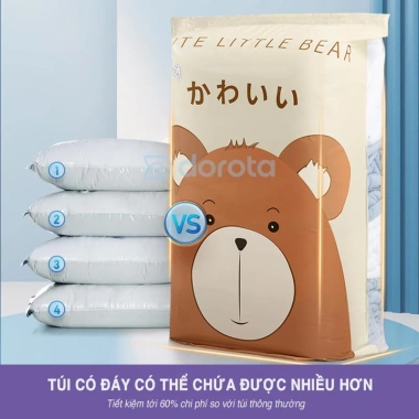 Túi hút chân không DOROTA gấu đựng áo, nén tay, tiết kiệm không gian, bảo quản
