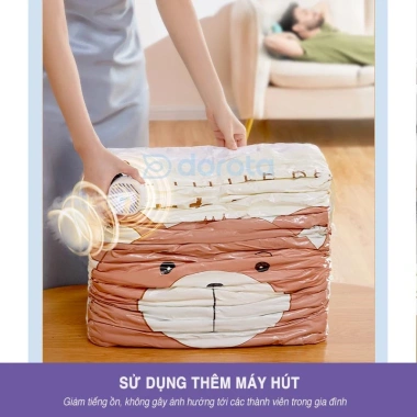 Túi hút chân không DOROTA gấu đựng áo, nén tay, tiết kiệm không gian, bảo quản