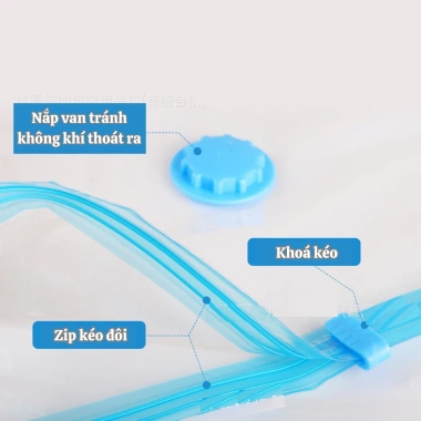 Túi hút chân không Dotina THCK2 – Đựng quần áo, chăn ga gối, chống ẩm mốc, dùng nhiều lần 5