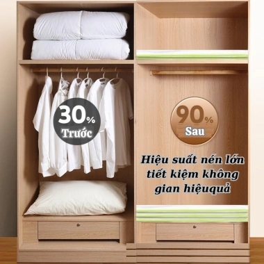 Túi hút chân không Dotina THCK2 – Đựng quần áo, chăn ga gối, chống ẩm mốc, dùng nhiều lần 8