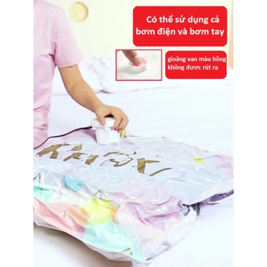 Túi hút chân không đựng quần áo 2.025 - Gấp gọn, chống mốc, đựng chăn màn mền, 12.000đ 4