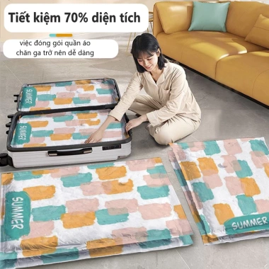 Túi hút chân không đựng quần áo 2.025 - Gấp gọn, chống mốc, đựng chăn màn mền, 12.000đ 7