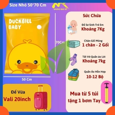 Túi hút chân không đựng quần áo 5 tặng 1 - Bảo quản, tiết kiệm không gian, chỉ 14.000đ 3