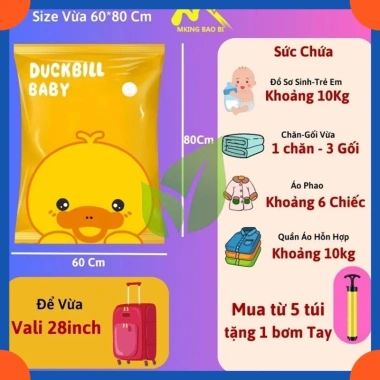 Túi hút chân không đựng quần áo 5 tặng 1 - Bảo quản, tiết kiệm không gian, chỉ 14.000đ 4