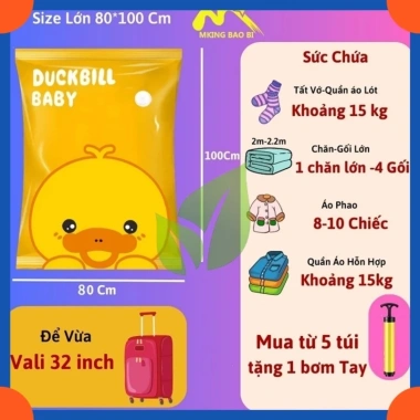 Túi hút chân không đựng quần áo 5 tặng 1 - Bảo quản, tiết kiệm không gian, chỉ 14.000đ 6