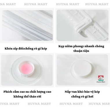 Túi hút chân không đựng quần áo, chăn gối suốt - Tiện lợi, dùng lại 2