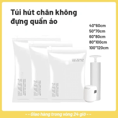 Túi hút chân không đựng quần áo, chăn gối - Tiết kiệm du lịch, chỉ 14.500₫ Túi hút chân không đựng quần áo, chăn gối - Tiết kiệm du lịch, chỉ 14.500₫