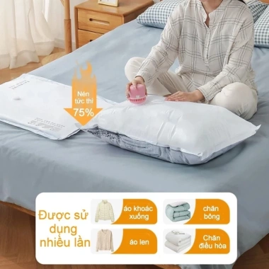 Túi hút chân không đựng quần áo, chăn gối - Tiết kiệm du lịch, chỉ 14.500₫