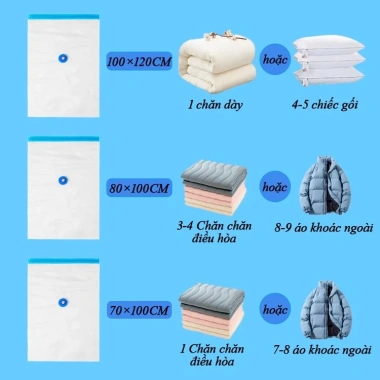 Túi hút chân không đựng quần áo, chăn gối - Tiết kiệm du lịch, chỉ 14.500₫