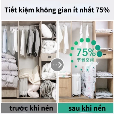 Túi hút chân không đựng quần áo, chăn màn – Chống nấm mốc, tiết kiệm không gian