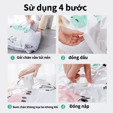 Túi hút chân không đựng quần áo, chăn màn – Chống nấm mốc, tiết kiệm không gian