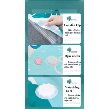Túi hút chân không đựng quần áo, chăn màn – Chống nấm mốc, tiết kiệm không gian