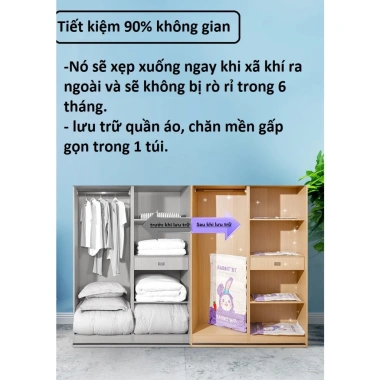 Túi Hút Chân Không Đựng Quần Áo, Chăn Màn Gấp Gọn Chống Mốc 2.023 Giá 17.639 6