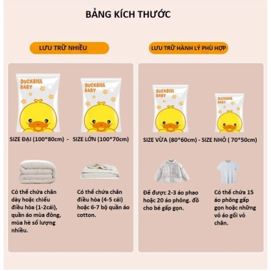 Túi Hút Chân Không Đựng Quần Áo, Chăn Màn Gấp Gọn Chống Mốc 2.023 Giá 17.639 9