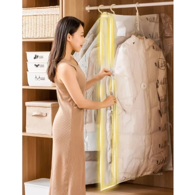 Túi hút chân không đựng quần áo có bơm & móc treo – Bảo quản nhanh, giá 21.000₫ 2