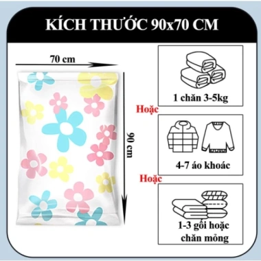 Túi hút chân không đựng quần áo có bơm & móc treo – Bảo quản nhanh, giá 21.000₫ 7