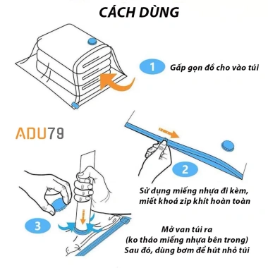 Túi Hút Chân Không Đựng Quần Áo Du Lịch, Chăn Màn, Gấu Bông, Nệm Gối - 18% - Mì House 8 Túi Hút Chân Không Đựng Quần Áo Du Lịch, Chăn Màn, Gấu Bông, Nệm Gối - 18% - Mì House 8