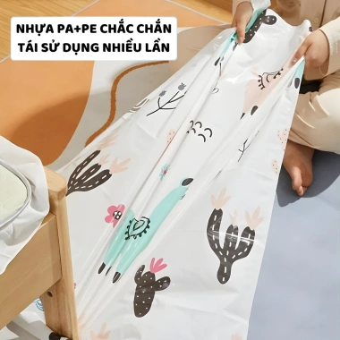 Túi Hút Chân Không Đựng Quần Áo, Khóa Zip Kín, Cỡ Lớn Đựng Chăn Màn Phi Hành Gia 6