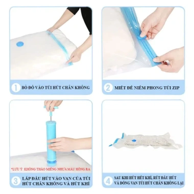 Túi hút chân không đựng quần áo - Tiết kiệm không gian, sắp xếp tủ đồ gọn gàng, giá 15.900đ 8