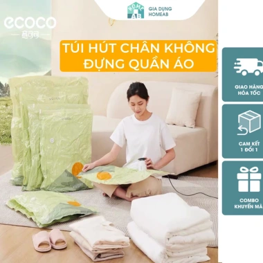 Túi hút chân không ECOCO cao cấp - Đựng quần áo, chăn gối, giảm giá 62.000đ