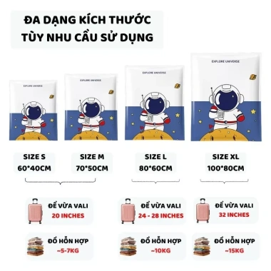 Túi Hút Chân Không ENODA HOME L010 Cỡ Lớn Bảo Quản Quần Áo Gấp Gọn Chống Mốc - Giá 19.000 3