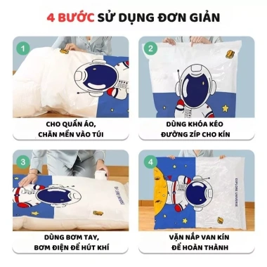 Túi Hút Chân Không ENODA HOME L010 Cỡ Lớn Bảo Quản Quần Áo Gấp Gọn Chống Mốc - Giá 19.000 6