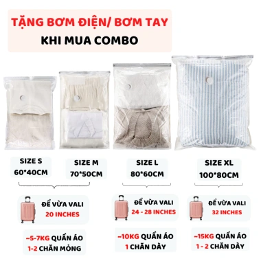 Túi Hút Chân Không ENODA HOME PA-PE Dày Dặn - Chống Mốc, Đựng Chăn, Giá 98.900 VND 10