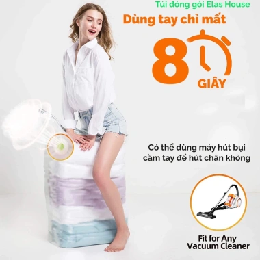 Túi hút chân không Food Saver 2 lớp khóa zip, không cần bơm, đựng quần áo, bọc chăn, màn - Giá chỉ 21.000₫ 8
