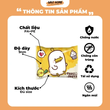 Túi hút chân không Gạo Home 6 tặng 2 - Đựng quần áo, chăn, màn, không gian gọn 11.700₫ 3