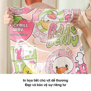 Túi hút chân không gấp gọn, đựng quần áo, chăn màn mền, tái sử dụng - 14.000₫ 5