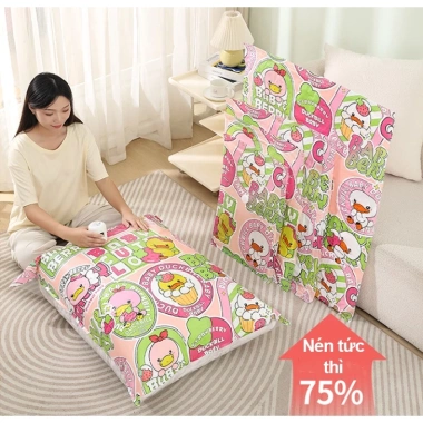 Túi hút chân không gấp gọn, đựng quần áo, chăn màn mền, tái sử dụng - 14.000₫ 6