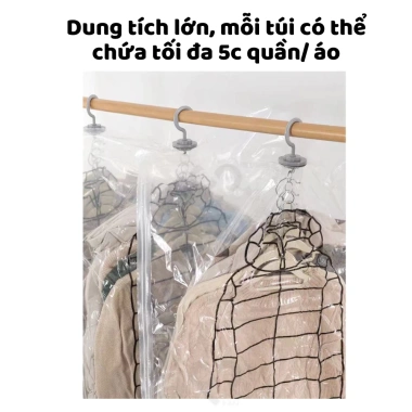 Túi hút chân không kèm móc treo - Sắp xếp quần áo, chăn màn, giảm 20% 24.000₫ 5